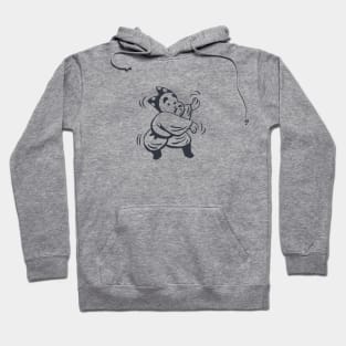 Flat design of a Funny Hyottoko dancer. Japanese traditions Hoodie